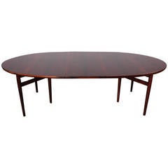 Oval Rosewood Dining Table by Arne Vodder for Sibast