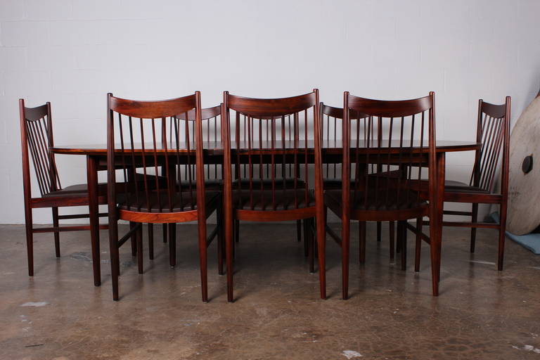 Danish Oval Rosewood Dining Table by Arne Vodder for Sibast