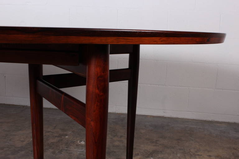 Oval Rosewood Dining Table by Arne Vodder for Sibast 3