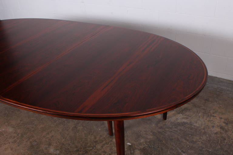 Oval Rosewood Dining Table by Arne Vodder for Sibast 4