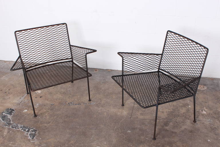 Mid-20th Century Set of Four Outdoor Lounge Chairs by Van Keppel-Green