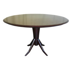 Italian dining table with inset reverse painted glass top