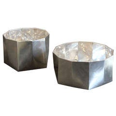 Two Large Sterling Silver Bowls by Afra and Tobia Scarpa