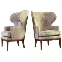 Pair of Wing Chairs by Sputnik Modern