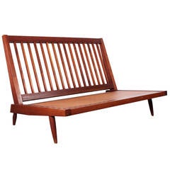 Spindel Back Settee by George Nakashima