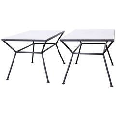 End Tables with inset Marble Tops