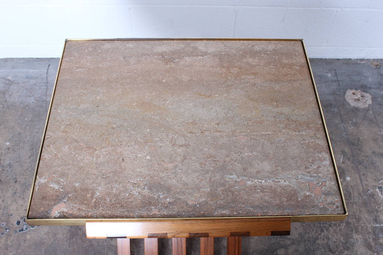 Dunbar X-Base Table with Marble Top 3