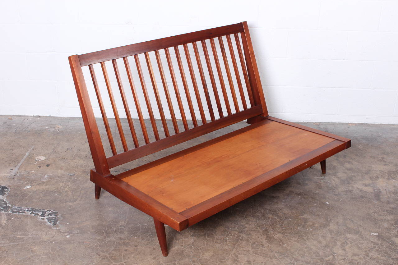 Mid-20th Century Spindel Back Settee by George Nakashima