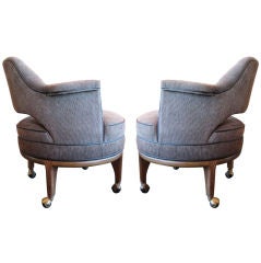 Pair of Maurice Bailey for Monteverdi-Young Swiveling Arm Chairs