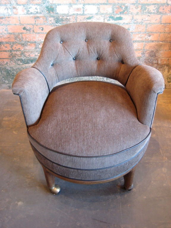 Pair of Maurice Bailey for Monteverdi-Young Swiveling Arm Chairs
