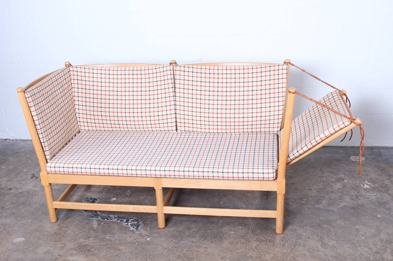 "Spoke-Back" Sofa by Børge Mogensen for Fritz Hansen