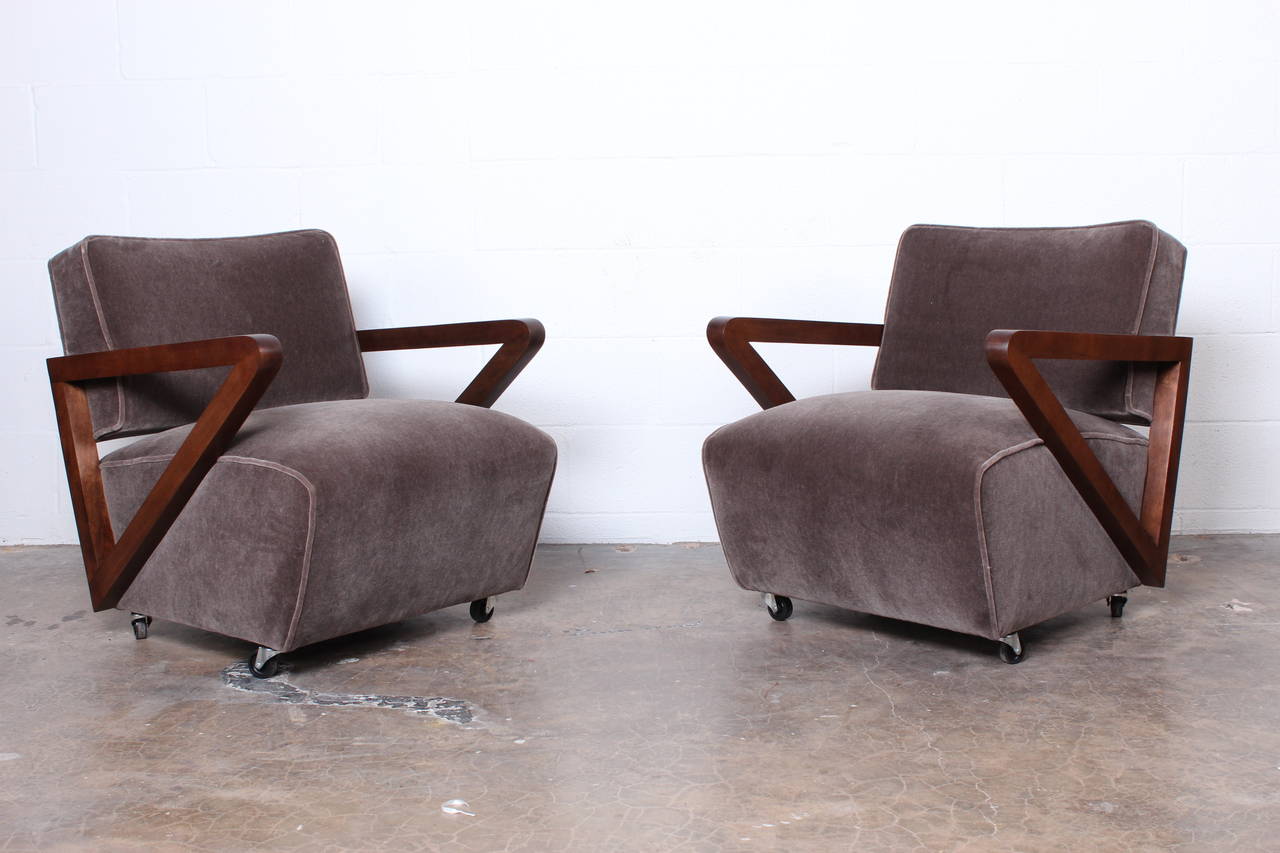 Pair of Angular Lounge Chairs 5