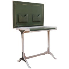 Elegant Leather Clad Writing Desk