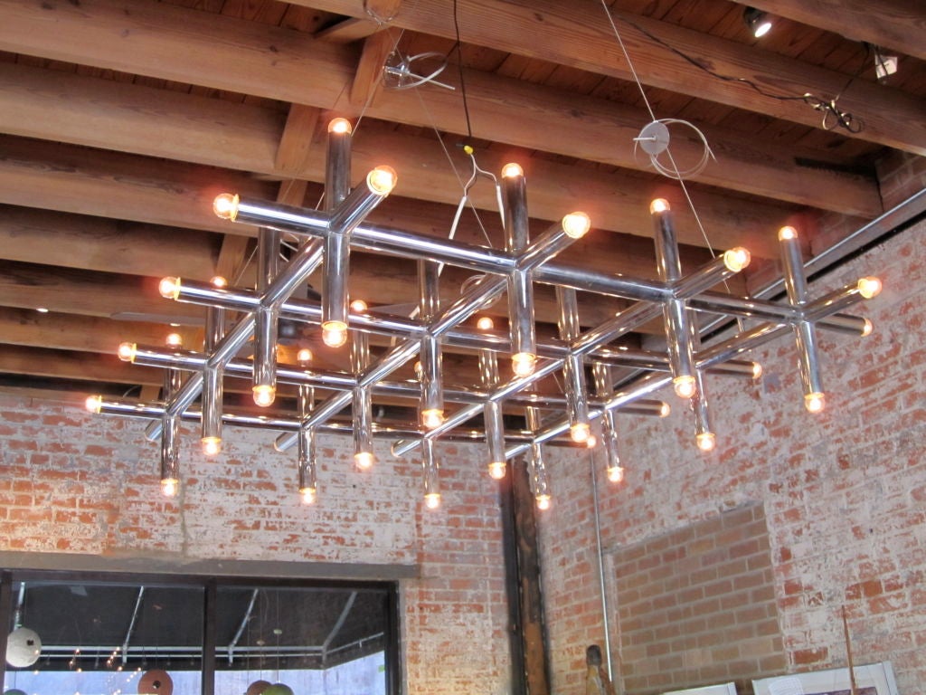 Huge molecule light fixture by Lightolier