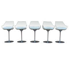 Rare Set of Champagne Barstools by Laverne