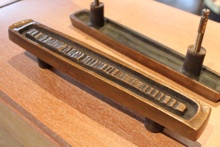 Pair of bronze door handles by Forms and Surfaces 2