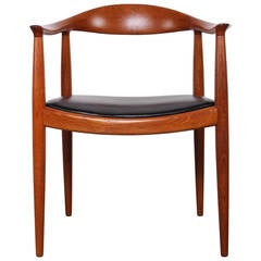 Oak Round Chair by Hans Wegner for Johannes Hansen 3
