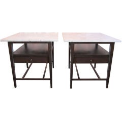 Pair of stone top tables by Paul McCobb