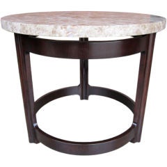 Stone topped rosewood table by Edward Wormley for Dunbar