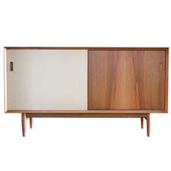 Walnut Cabinet with Reversible doors by Arne Vodder