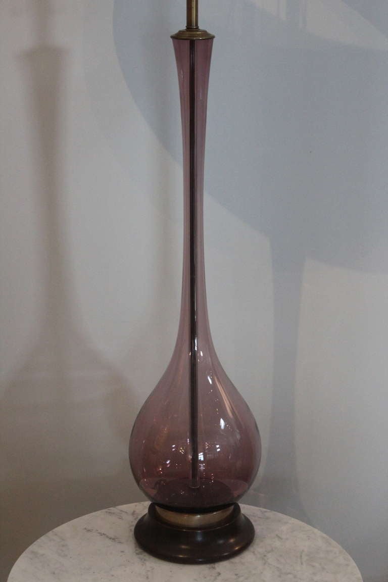 Large Glass Floor Lamp by Marbro at 1stDibs