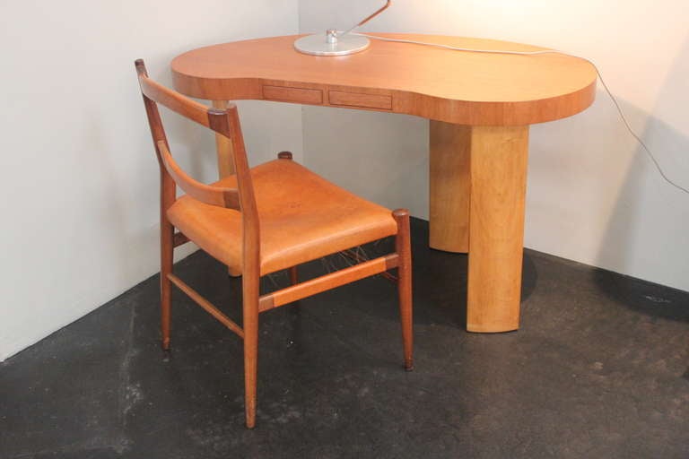 Teak and Leather Side Chair 5