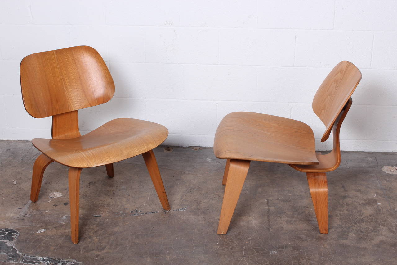 Pair of Early LCW Lounge Chairs by Charles Eames