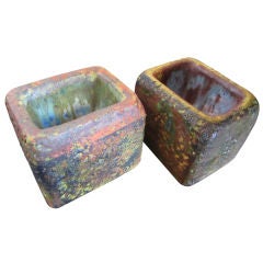 Pair of colorful bowls by Marcello Fantoni