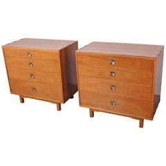 Pair of Dressers with Natzler Tiles by Edward Wormley for Dunbar