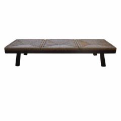 Vintage Bench in the style of Charlotte Perriand