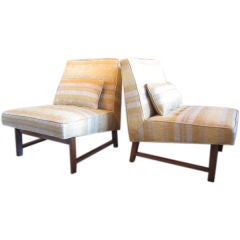 Pair of slipper chairs by Edward Wormley for Dunbar
