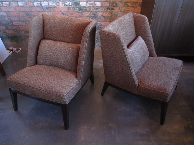 Mid-20th Century Pair of petite lounge chairs by Edward Wormley for Dunbar