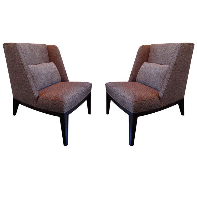 Pair of petite lounge chairs by Edward Wormley for Dunbar