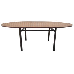Large round dining table by Edward Wormley for Dunbar