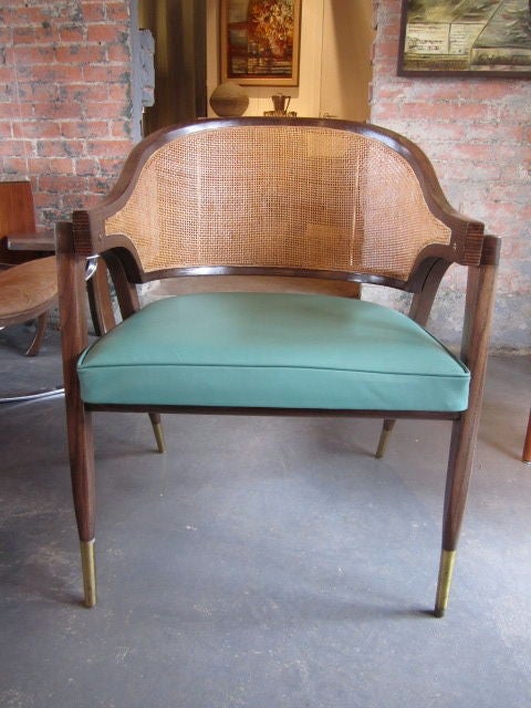 Caned back arm chair by Edward Wormley for Dunbar 1