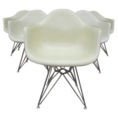 Set of six all original armshell chairs by Charles Eames