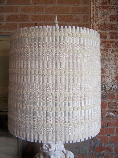 Mid-20th Century Large figurative lamp with Maria Kipp shade