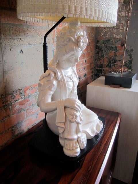 Large figurative lamp with Maria Kipp shade 2