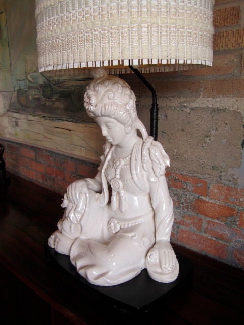 Large figurative lamp with Maria Kipp shade 3