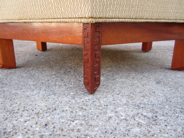 Hexagonal ottoman by Frank Lloyd Wright 1
