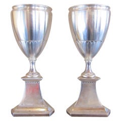 A pair of Silver Plate Torcheres