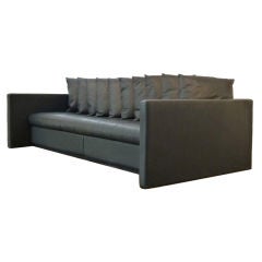 Retro Leather Sofa Designed by Joe D'urso for Knoll