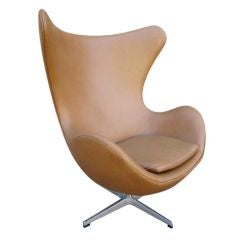 leather Egg chair designed by Arne Jacobsen