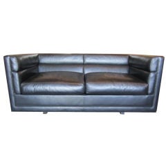 Leather Settee by Edward Wormley for Dunbar