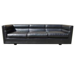 Leather sofa by Edward Wormley for Dunbar