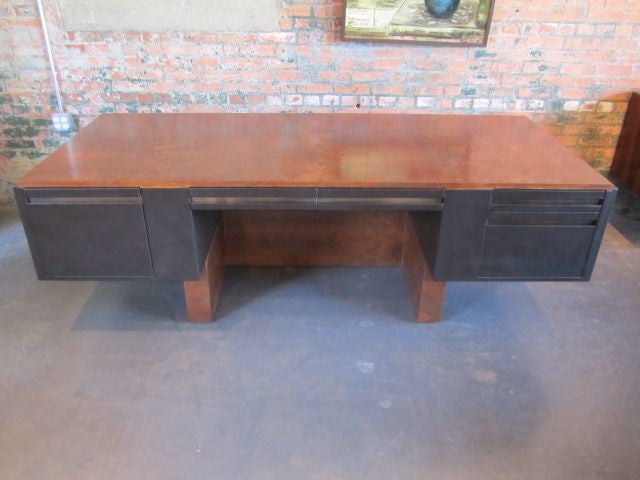Large executive desk and credenza by Paul Evans