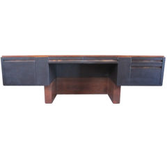 Large executive desk and credenza by Paul Evans