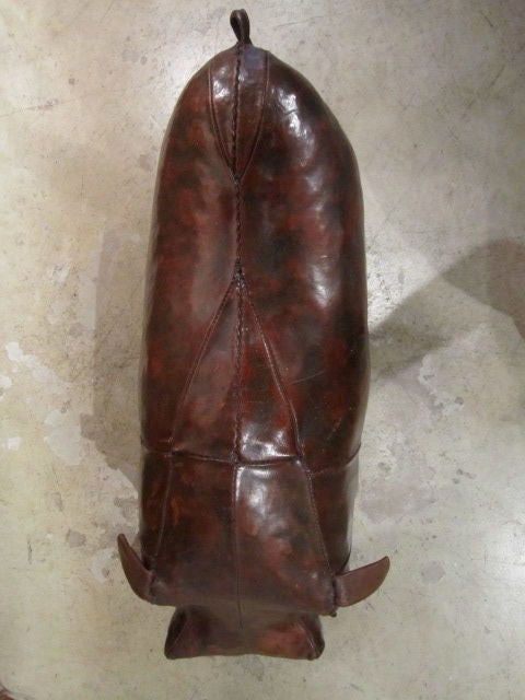 Abercrombie & Fitch leather hippo ottoman 1