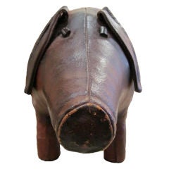Abercrombie & Fitch leather pig ottoman