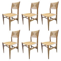 Set of six dining chairs by Gio Ponti
